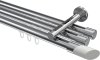 10213447-10121232 Innenlauf Gardinenstange Aluminium / Metall 20 mm Ø 3-läufig SITENO - Verano Chrom