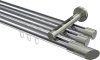 10213447-101239 Innenlauf Gardinenstange Aluminium / Metall 20 mm Ø 3-läufig SITENO - Verano Chrom / Edelstahl-Optik