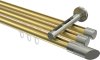 10213447-103839 Innenlauf Gardinenstange Messing-Optik / Edelstahl-Optik 20 mm Ø 3-läufig SITENO - Verano
