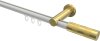 10213511-103238 Innenlauf Gardinenstange Aluminium / Metall 20 mm Ø PLATON - Mavell Weiß / Messing-Optik