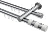 10213512-10123212 Innenlauf Gardinenstange Aluminium / Metall 20 mm Ø 2-läufig PLATON - Mavell Chrom