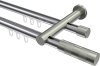 10213512-101239 Innenlauf Gardinenstange Aluminium / Metall 20 mm Ø 2-läufig PLATON - Mavell Chrom / Edelstahl-Optik