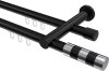 10213512-1029 Innenlauf Gardinenstange Aluminium / Metall 20 mm Ø 2-läufig PLATON - Mavell Schwarz