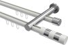 10213512-103212 Innenlauf Gardinenstange Aluminium / Metall 20 mm Ø 2-läufig PLATON - Mavell Weiß / Chrom