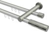 10213512-103239 Innenlauf Gardinenstange Aluminium / Metall 20 mm Ø 2-läufig PLATON - Mavell Weiß / Edelstahl-Optik