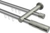 10213512-103339 Innenlauf Gardinenstange Aluminium / Metall 20 mm Ø 2-läufig PLATON - Mavell Silbergrau / Edelstahl-Optik