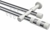 10213526-XX1232 Innenlauf Gardinenstange Aluminium / Metall 20 mm Ø 2-läufig PRESTIGE - Mavell Chrom / Weiß