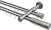 10213526-101239 Innenlauf Gardinenstange Aluminium / Metall 20 mm Ø 2-läufig PRESTIGE - Mavell Chrom / Edelstahl-Optik