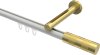 10213545-103238 Innenlauf Gardinenstange Aluminium / Metall 20 mm Ø SITENO - Mavell Weiß / Messing-Optik