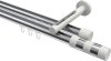 10213546-101232 Innenlauf Gardinenstange Aluminium / Metall 20 mm Ø 2-läufig SITENO - Mavell Chrom / Weiß