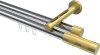 10213546-101238 Innenlauf Gardinenstange Aluminium / Metall 20 mm Ø 2-läufig SITENO - Mavell Chrom / Messing-Optik