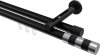 10213546-1029 Innenlauf Gardinenstange Aluminium / Metall 20 mm Ø 2-läufig SITENO - Mavell Schwarz
