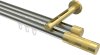 10213546-103938 Innenlauf Gardinenstange Edelstahl-Optik / Messing-Optik 20 mm Ø 2-läufig SITENO - Mavell
