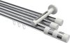10213547-101232 Innenlauf Gardinenstange Aluminium / Metall 20 mm Ø 3-läufig SITENO - Mavell Chrom / Weiß