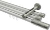 10213547-103239 Innenlauf Gardinenstange Aluminium / Metall 20 mm Ø 3-läufig SITENO - Mavell Weiß / Edelstahl-Optik