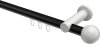 10213611-102932 Innenlauf Gardinenstange Aluminium / Metall 20 mm Ø PLATON - Luino Schwarz / Weiß