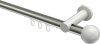 10213611-103932 Innenlauf Gardinenstange Aluminium / Metall 20 mm Ø PLATON - Luino Edelstahl-Optik / Weiß