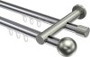 10213612-101239 Innenlauf Gardinenstange Aluminium / Metall 20 mm Ø 2-läufig PLATON - Luino Chrom / Edelstahl-Optik