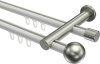 10213612-103239 Innenlauf Gardinenstange Aluminium / Metall 20 mm Ø 2-läufig PLATON - Luino Weiß / Edelstahl-Optik
