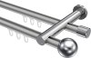 10213612-103312 Innenlauf Gardinenstange Aluminium / Metall 20 mm Ø 2-läufig PLATON - Luino Silbergrau / Chrom