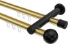 10213612-103829 Innenlauf Gardinenstange Aluminium / Metall 20 mm Ø 2-läufig PLATON - Luino Messing-Optik / Schwarz
