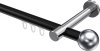 10213625-102912 Innenlauf Gardinenstange Aluminium / Metall 20 mm Ø PRESTIGE - Luino Schwarz / Chrom