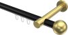 10213625-102938 Innenlauf Gardinenstange Aluminium / Metall 20 mm Ø PRESTIGE - Luino Schwarz / Messing-Optik