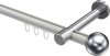 10213625-103212 Innenlauf Gardinenstange Aluminium / Metall 20 mm Ø PRESTIGE - Luino Weiß / Chrom