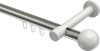 10213625-103932 Innenlauf Gardinenstange Aluminium / Metall 20 mm Ø PRESTIGE - Luino Edelstahl-Optik / Weiß