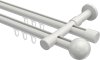 10213626-1032 Innenlauf Gardinenstange Aluminium / Metall 20 mm Ø 2-läufig PRESTIGE - Luino Weiß