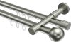10213626-1039 Innenlauf Gardinenstange Edelstahl-Optik 20 mm Ø 2-läufig PRESTIGE - Luino