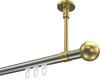 10213633-XX3938 Innenlauf Gardinenstange Edelstahl-Optik / Messing-Optik 20 mm Ø SONETTE - Luino
