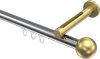 10213645-101238 Innenlauf Gardinenstange Aluminium / Metall 20 mm Ø SITENO - Luino Chrom / Messing-Optik
