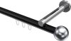 10213645-102912 Innenlauf Gardinenstange Aluminium / Metall 20 mm Ø SITENO - Luino Schwarz / Chrom