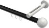 10213645-102932 Innenlauf Gardinenstange Aluminium / Metall 20 mm Ø SITENO - Luino Schwarz / Weiß