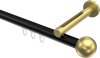 10213645-102938 Innenlauf Gardinenstange Aluminium / Metall 20 mm Ø SITENO - Luino Schwarz / Messing-Optik