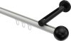 10213645-103229 Innenlauf Gardinenstange Aluminium / Metall 20 mm Ø SITENO - Luino Weiß / Schwarz