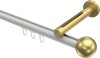 10213645-103238 Innenlauf Gardinenstange Aluminium / Metall 20 mm Ø SITENO - Luino Weiß / Messing-Optik