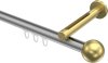 10213645-103338 Innenlauf Gardinenstange Aluminium / Metall 20 mm Ø SITENO - Luino Silbergrau / Messing-Optik
