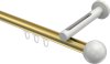 10213645-103832 Innenlauf Gardinenstange Aluminium / Metall 20 mm Ø SITENO - Luino Messing-Optik / Weiß