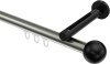 10213645-103929 Innenlauf Gardinenstange Aluminium / Metall 20 mm Ø SITENO - Luino Edelstahl-Optik / Schwarz