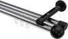 10213646-101229 Innenlauf Gardinenstange Aluminium / Metall 20 mm Ø 2-läufig SITENO - Luino Chrom / Schwarz