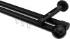 10213646-1029 Innenlauf Gardinenstange Aluminium / Metall 20 mm Ø 2-läufig SITENO - Luino Schwarz