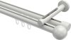 10213646-1032 Innenlauf Gardinenstange Aluminium / Metall 20 mm Ø 2-läufig SITENO - Luino Weiß