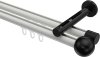 10213646-103229 Innenlauf Gardinenstange Aluminium / Metall 20 mm Ø 2-läufig SITENO - Luino Weiß / Schwarz