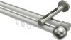 10213646-103239 Innenlauf Gardinenstange Aluminium / Metall 20 mm Ø 2-läufig SITENO - Luino Weiß / Edelstahl-Optik