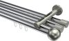 10213647-101239 Innenlauf Gardinenstange Aluminium / Metall 20 mm Ø 3-läufig SITENO - Luino Chrom / Edelstahl-Optik