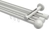 10213647-1032 Innenlauf Gardinenstange Aluminium / Metall 20 mm Ø 3-läufig SITENO - Luino Weiß