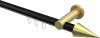 10213711-102938 Innenlauf Gardinenstange Aluminium / Metall 20 mm Ø PLATON - Savio Schwarz / Messing-Optik