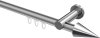 10213711-103312 Innenlauf Gardinenstange Aluminium / Metall 20 mm Ø PLATON - Savio Silbergrau / Chrom